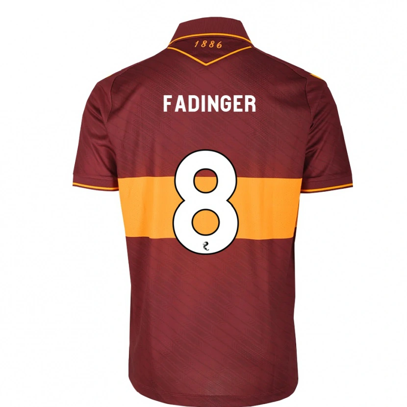Danxen Mann Lukas Fadinger #8 Oransje Brun Bortetrøye Drakt Trøye 2026/27 Skjorter T-Skjorte