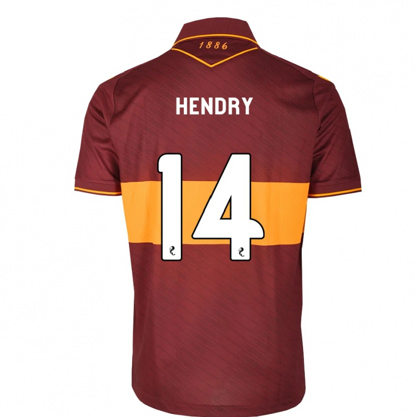 Danxen Mann Callum Hendry #14 Oransje Brun Bortetrøye Drakt Trøye 2026/27 Skjorter T-Skjorte