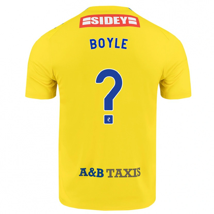 Danxen Mann Callum Boyle #0 Gul Blå Svart Bortetrøye Drakt Trøye 2026/27 Skjorter T-Skjorte