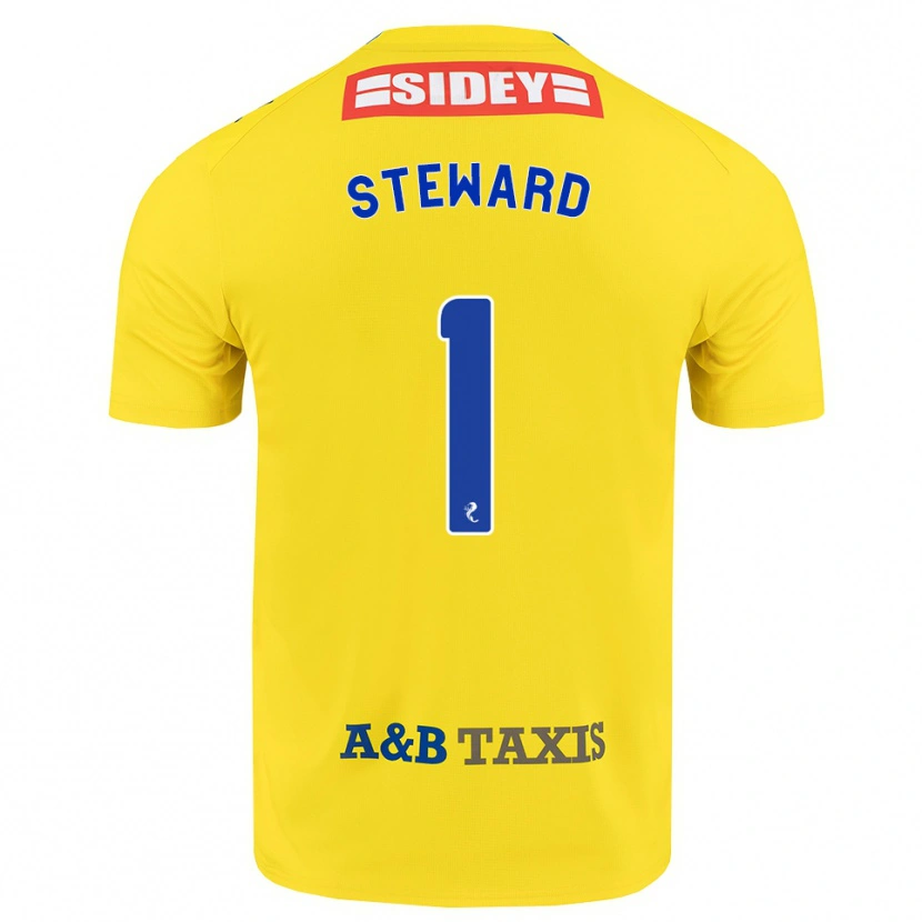 Danxen Mann Toby Steward #1 Gul Blå Svart Bortetrøye Drakt Trøye 2026/27 Skjorter T-Skjorte