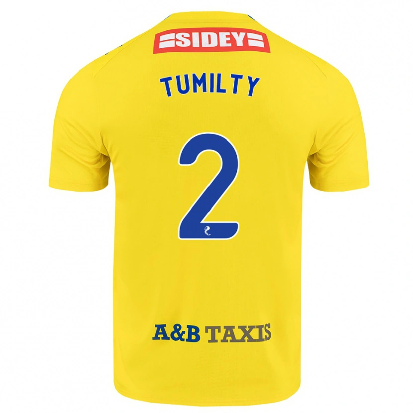 Danxen Mann Reghan Tumilty #2 Gul Blå Svart Bortetrøye Drakt Trøye 2026/27 Skjorter T-Skjorte