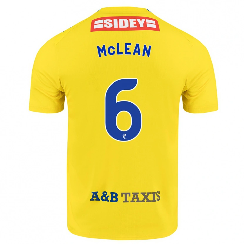 Danxen Mann Elvie Mclean #6 Gul Blå Svart Bortetrøye Drakt Trøye 2026/27 Skjorter T-Skjorte
