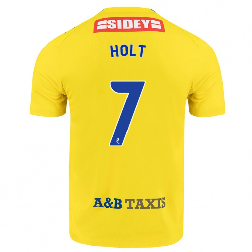 Danxen Mann Jason Holt #7 Gul Blå Svart Bortetrøye Drakt Trøye 2026/27 Skjorter T-Skjorte