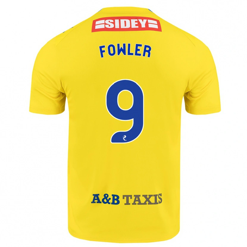 Danxen Mann Josh Fowler #9 Gul Blå Svart Bortetrøye Drakt Trøye 2026/27 Skjorter T-Skjorte