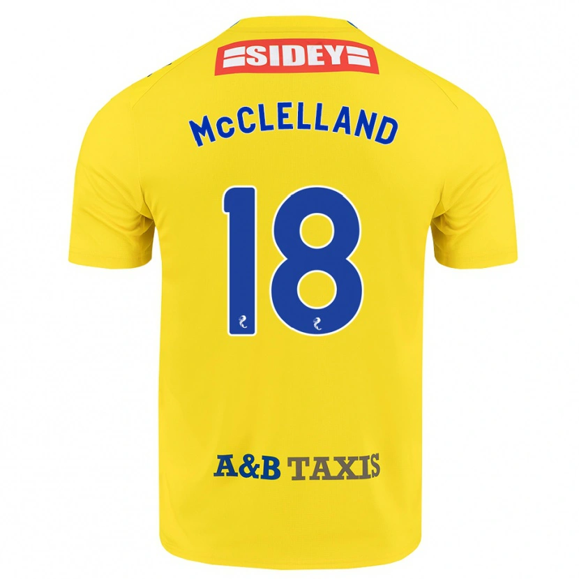 Danxen Mann Sam Mcclelland #18 Gul Blå Svart Bortetrøye Drakt Trøye 2026/27 Skjorter T-Skjorte