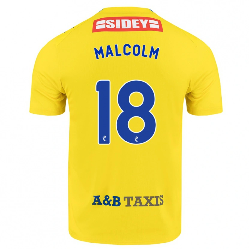 Danxen Mann Jodie Malcolm #18 Gul Blå Svart Bortetrøye Drakt Trøye 2026/27 Skjorter T-Skjorte