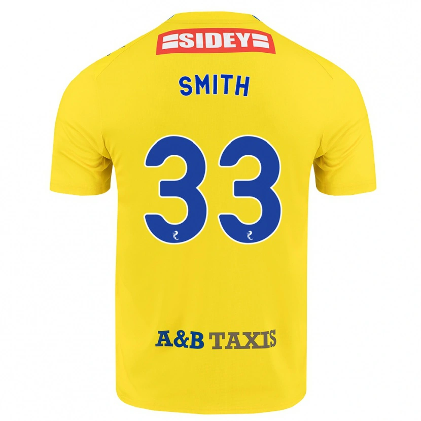 Danxen Mann Liam Smith #33 Gul Blå Svart Bortetrøye Drakt Trøye 2026/27 Skjorter T-Skjorte