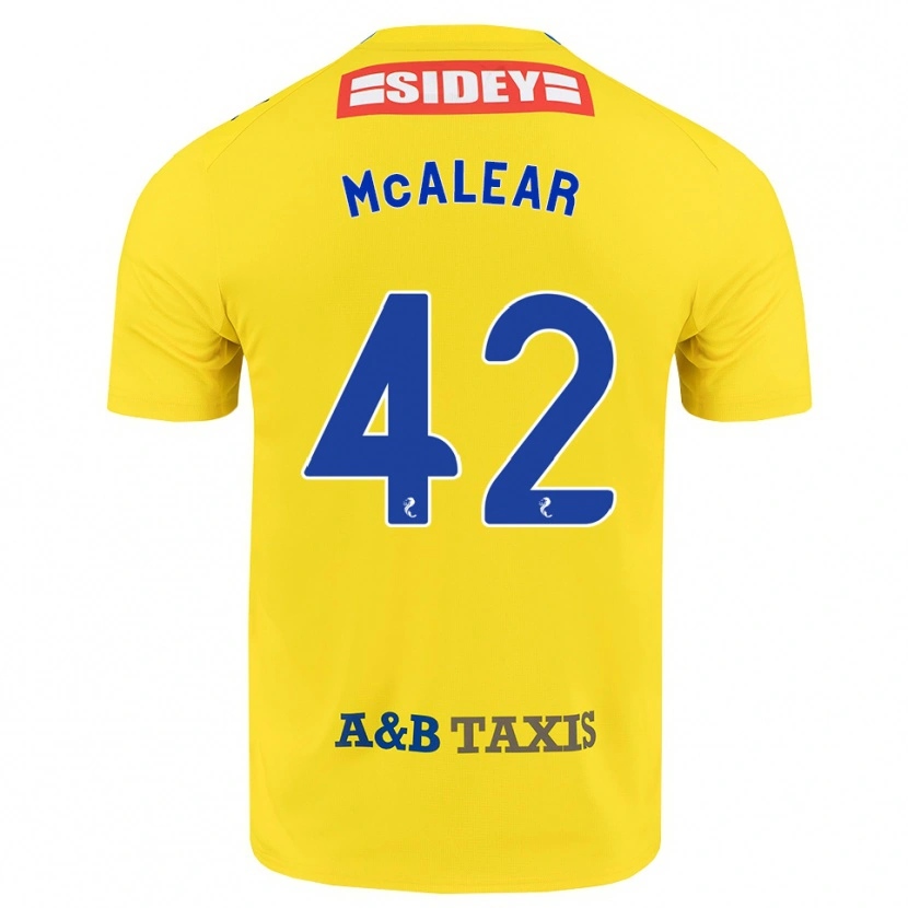 Danxen Mann Reece Mcalear #42 Gul Blå Svart Bortetrøye Drakt Trøye 2026/27 Skjorter T-Skjorte