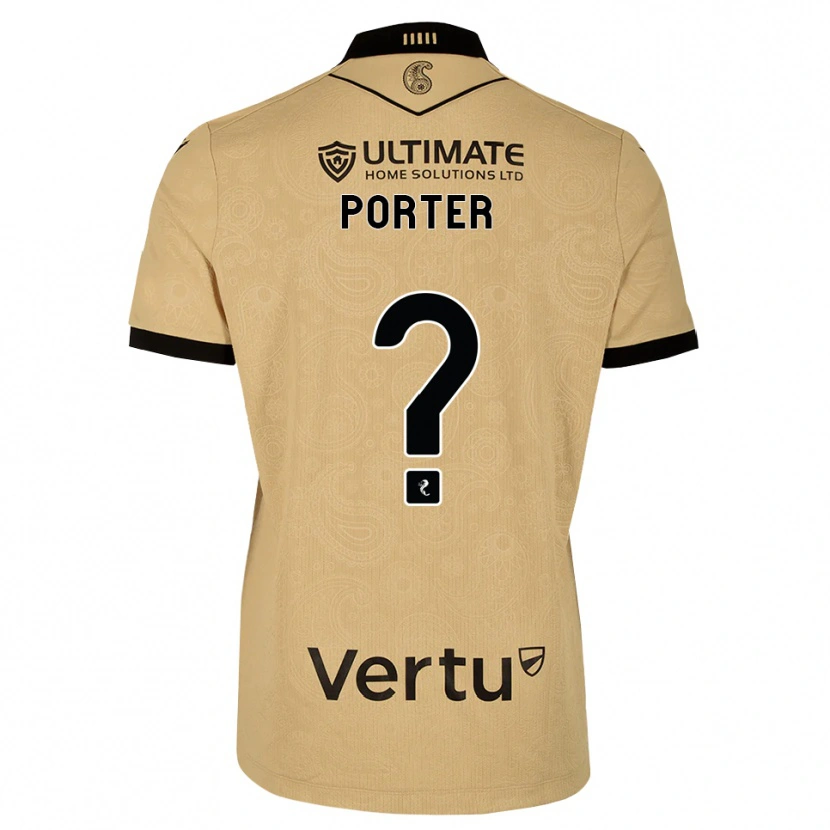 Danxen Mann Ryan Porter #0 Burlywood Svart Bortetrøye Drakt Trøye 2026/27 Skjorter T-Skjorte