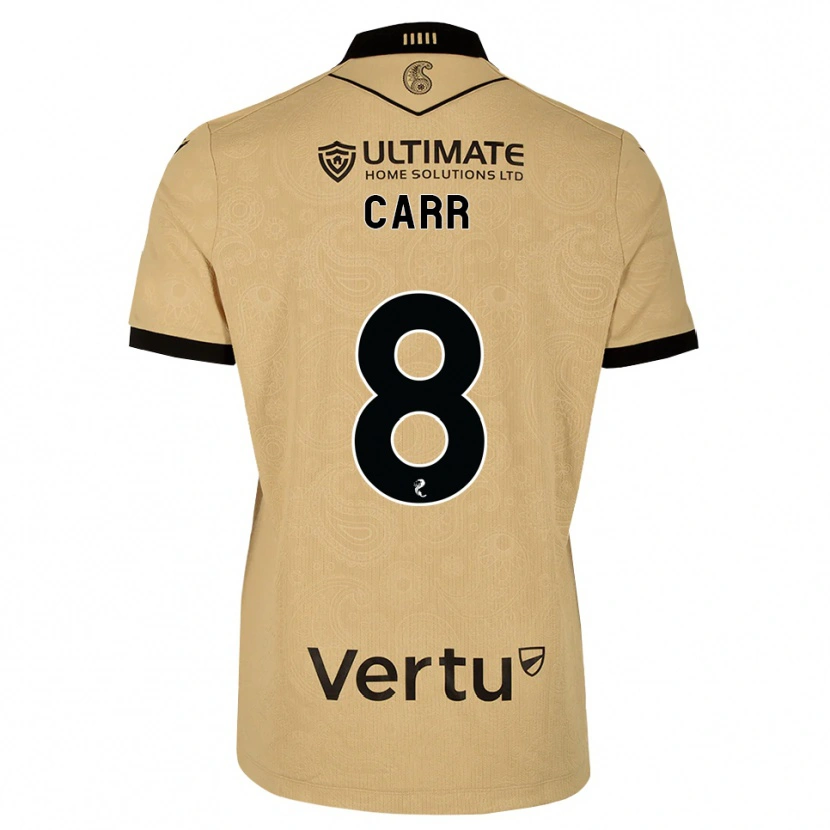 Danxen Mann Ryan Carr #8 Burlywood Svart Bortetrøye Drakt Trøye 2026/27 Skjorter T-Skjorte