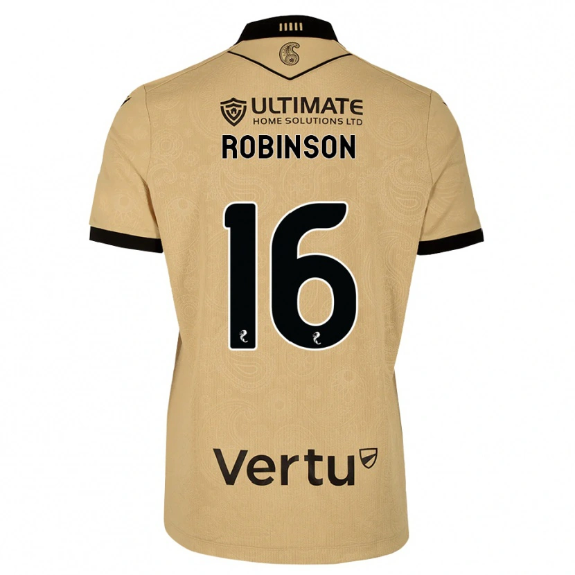 Danxen Mann Sam Robinson #16 Burlywood Svart Bortetrøye Drakt Trøye 2026/27 Skjorter T-Skjorte