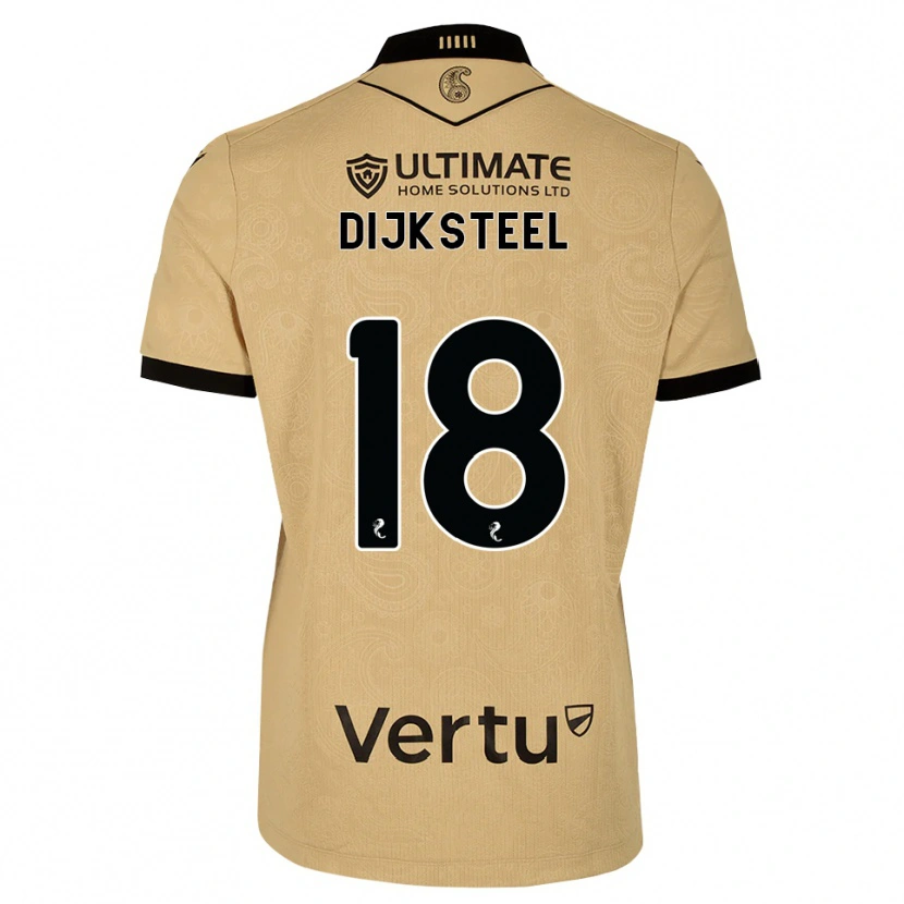 Danxen Mann Malik Dijksteel #18 Burlywood Svart Bortetrøye Drakt Trøye 2026/27 Skjorter T-Skjorte