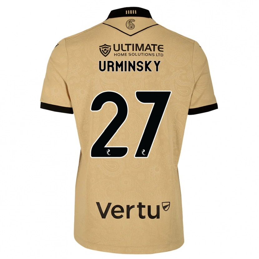 Danxen Mann Peter Urminsky #27 Burlywood Svart Bortetrøye Drakt Trøye 2026/27 Skjorter T-Skjorte