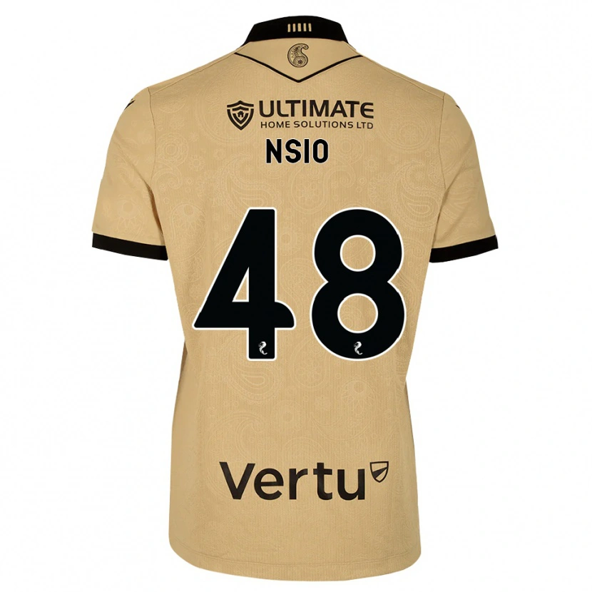 Danxen Mann Paul Nsio #48 Burlywood Svart Bortetrøye Drakt Trøye 2026/27 Skjorter T-Skjorte