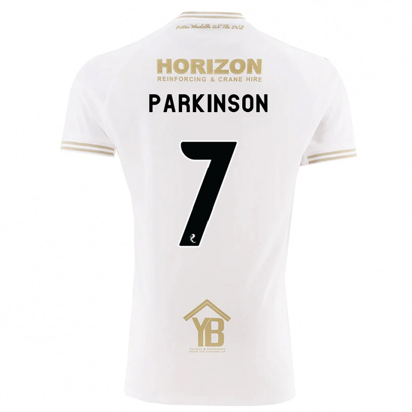 Danxen Mann Ben Parkinson #7 Hvete Hvit Bortetrøye Drakt Trøye 2026/27 Skjorter T-Skjorte