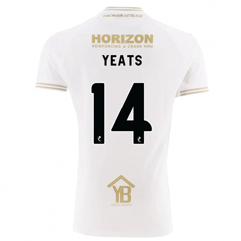 Danxen Mann Finn Yeats #14 Hvete Hvit Bortetrøye Drakt Trøye 2026/27 Skjorter T-Skjorte