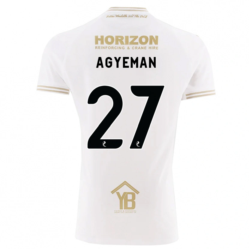 Danxen Mann Alfie Agyeman #27 Hvete Hvit Bortetrøye Drakt Trøye 2026/27 Skjorter T-Skjorte
