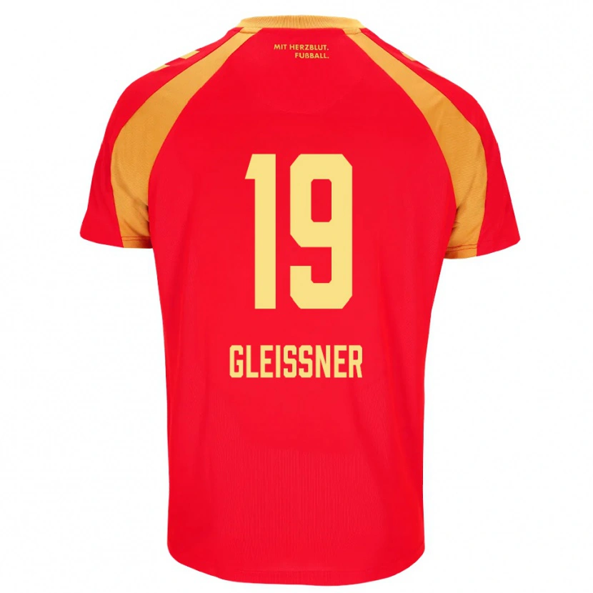 Danxen Mann Kevin Gleissner #19 Rød Oransje Svart Bortetrøye Drakt Trøye 2026/27 Skjorter T-Skjorte