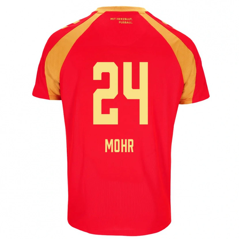 Danxen Mann Niklas Mohr #24 Rød Oransje Svart Bortetrøye Drakt Trøye 2026/27 Skjorter T-Skjorte