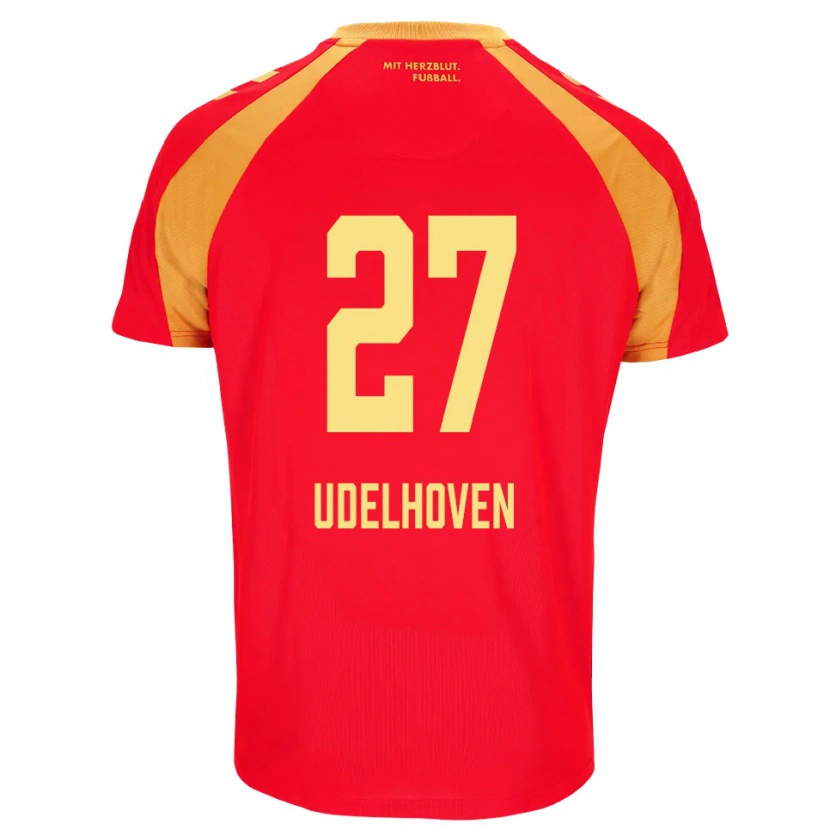 Danxen Mann Joel Udelhoven #27 Rød Oransje Svart Bortetrøye Drakt Trøye 2026/27 Skjorter T-Skjorte