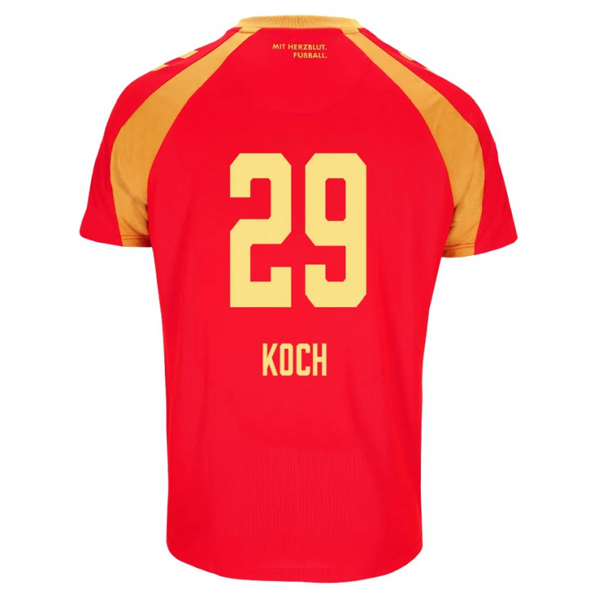 Danxen Mann Henrik Koch #29 Rød Oransje Svart Bortetrøye Drakt Trøye 2026/27 Skjorter T-Skjorte