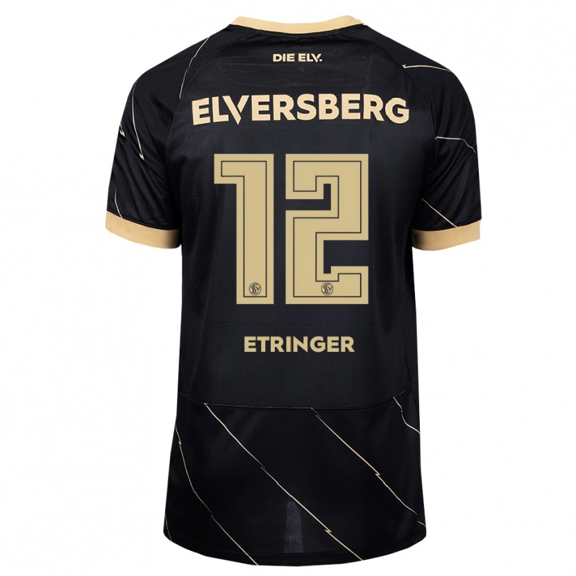 Danxen Mann Elias Etringer #12 Svart Brun Bortetrøye Drakt Trøye 2026/27 Skjorter T-Skjorte