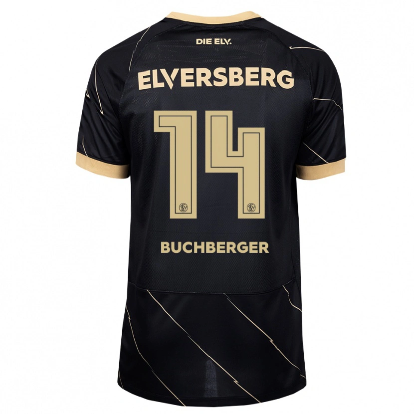 Danxen Mann Jonas Buchberger #14 Svart Brun Bortetrøye Drakt Trøye 2026/27 Skjorter T-Skjorte