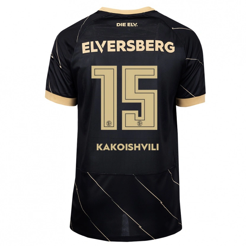 Danxen Mann Dimitri Kakoishvili #15 Svart Brun Bortetrøye Drakt Trøye 2026/27 Skjorter T-Skjorte
