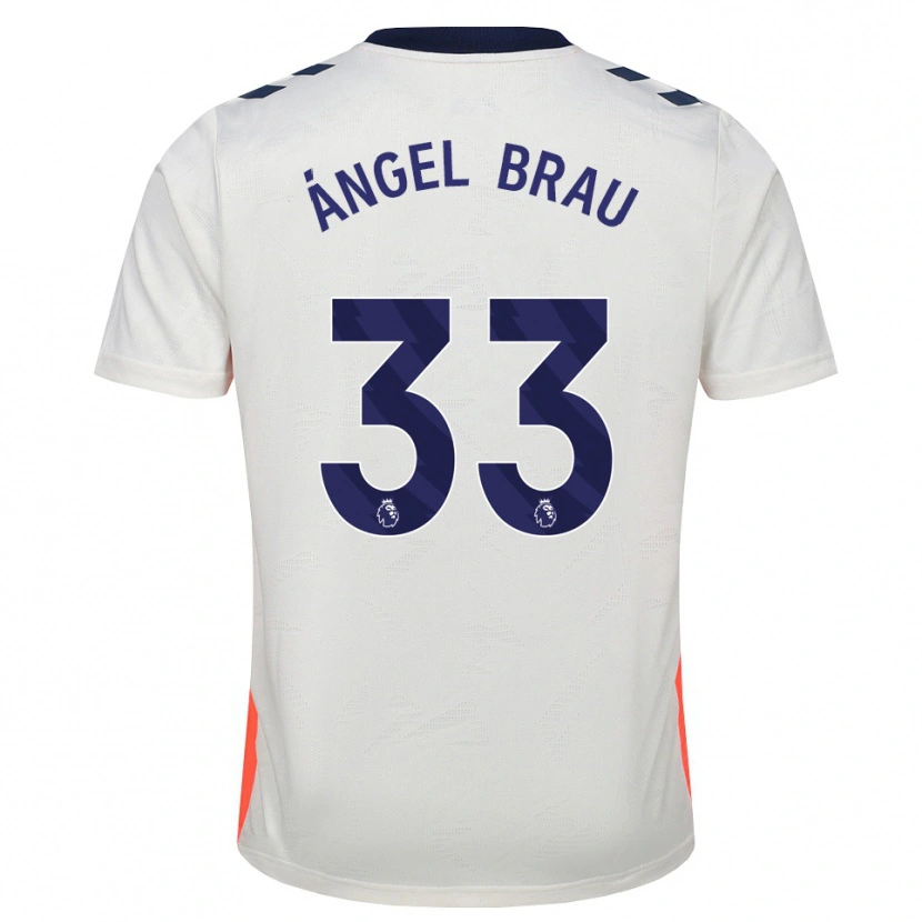 Danxen Mann Miguel Ángel Brau #33 Hvit Oransje Kongeblå Bortetrøye Drakt Trøye 2026/27 Skjorter T-Skjorte