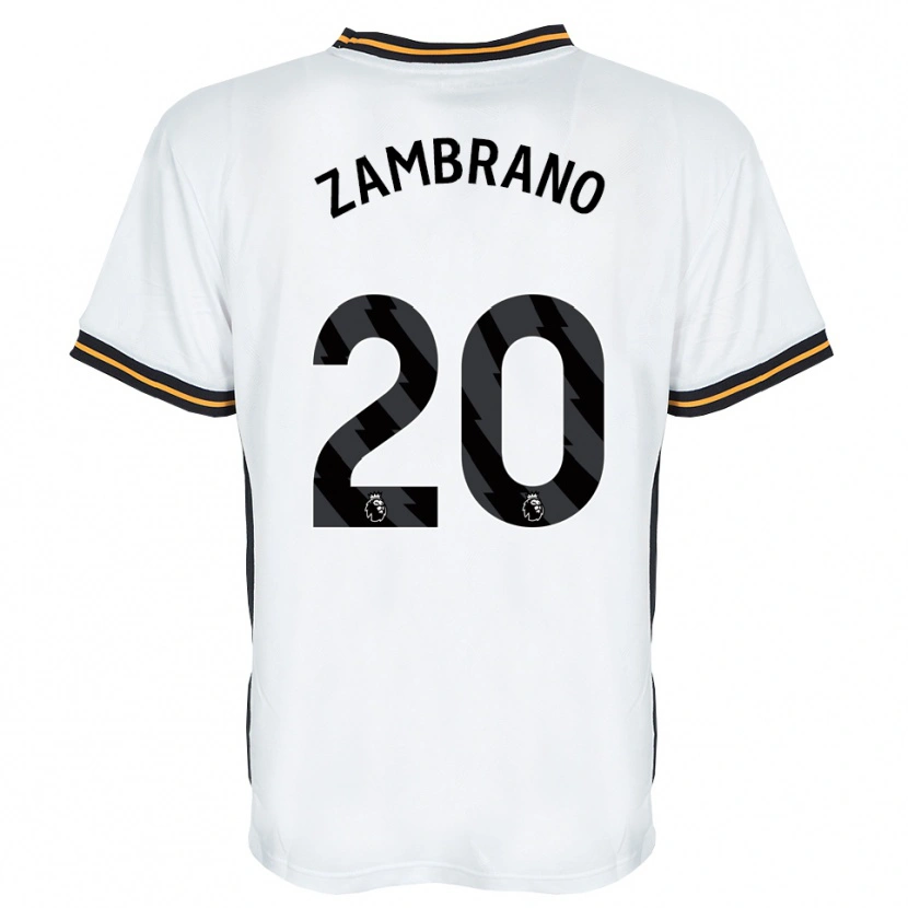 Danxen Mann Óscar Zambrano #20 Hvit Oransje Svart Bortetrøye Drakt Trøye 2026/27 Skjorter T-Skjorte