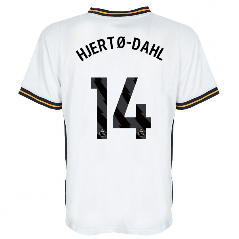 Danxen Mann Jens Hjertø-Dahl #14 Hvit Oransje Svart Bortetrøye Drakt Trøye 2026/27 Skjorter T-Skjorte