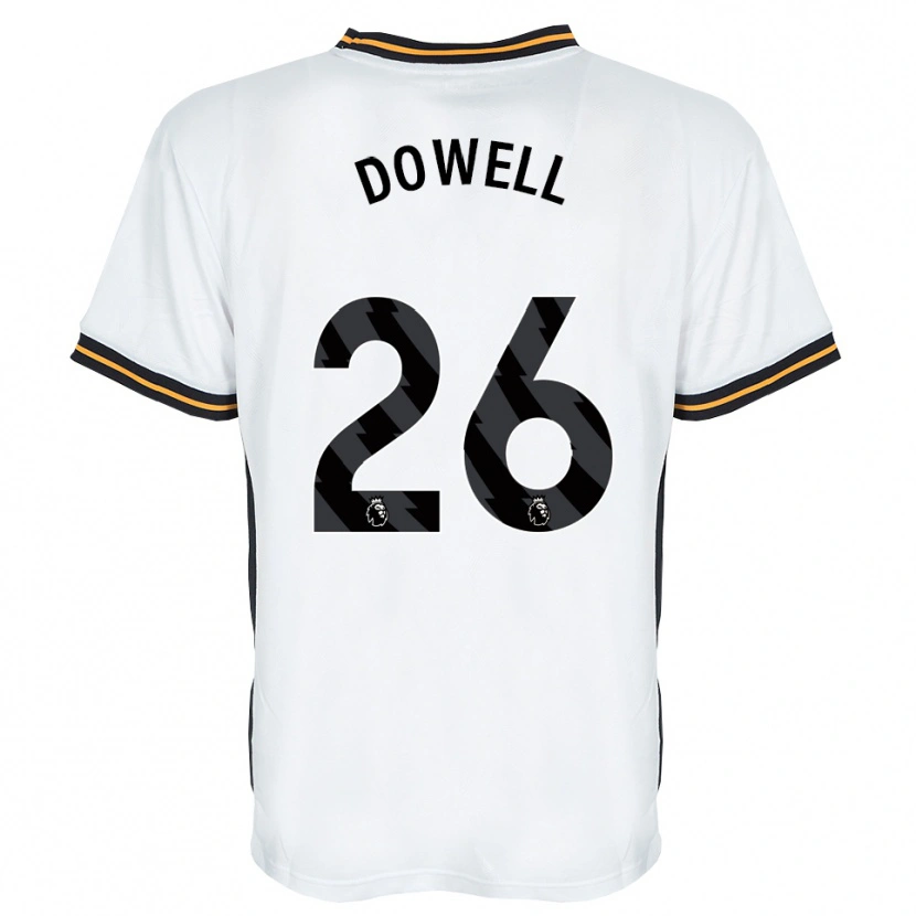 Danxen Mann Kieran Dowell #26 Hvit Oransje Svart Bortetrøye Drakt Trøye 2026/27 Skjorter T-Skjorte