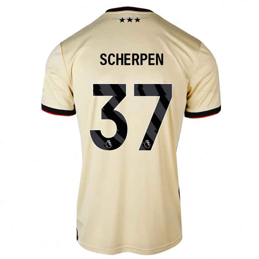 Danxen Mann Kjell Scherpen #37 Lemonchiffon Svart Rød Bortetrøye Drakt Trøye 2026/27 Skjorter T-Skjorte
