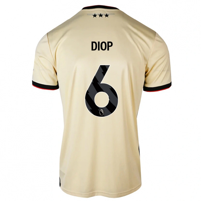 Danxen Mann Issa Diop #6 Lemonchiffon Svart Rød Bortetrøye Drakt Trøye 2026/27 Skjorter T-Skjorte