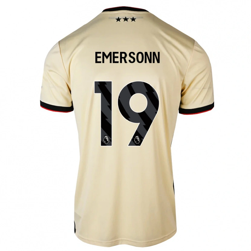 Danxen Mann Emersonn Correia Da Silva #19 Lemonchiffon Svart Rød Bortetrøye Drakt Trøye 2026/27 Skjorter T-Skjorte