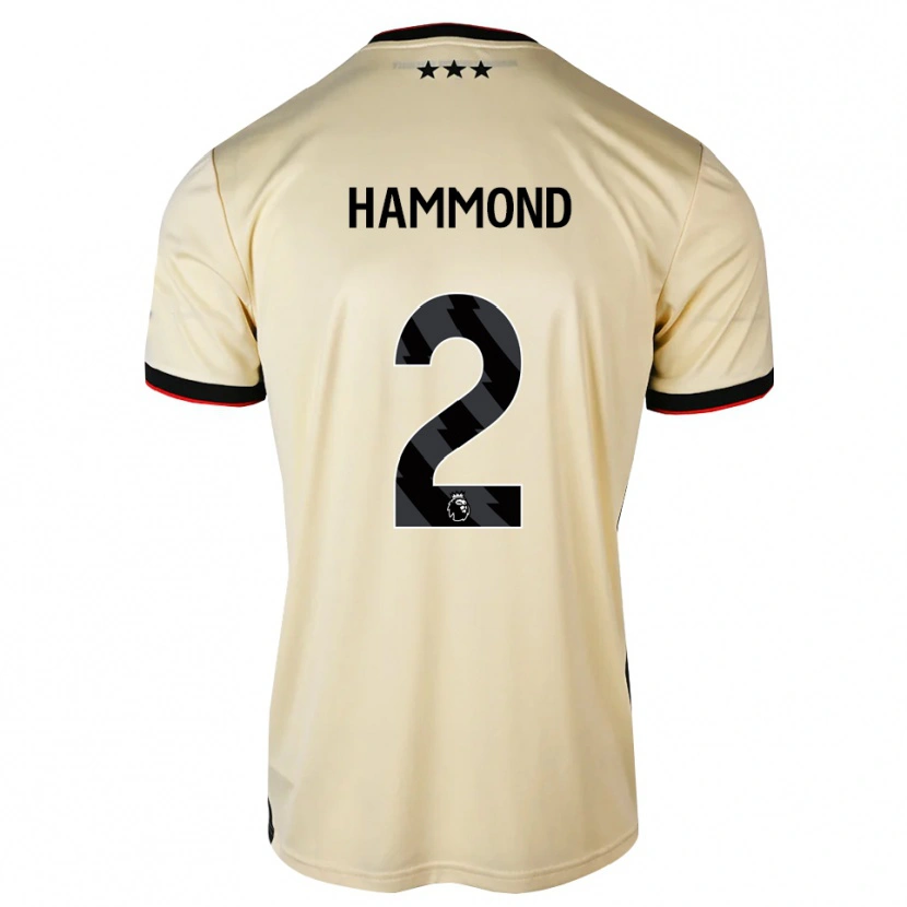 Danxen Mann Joshua Hammond #2 Lemonchiffon Svart Rød Bortetrøye Drakt Trøye 2026/27 Skjorter T-Skjorte
