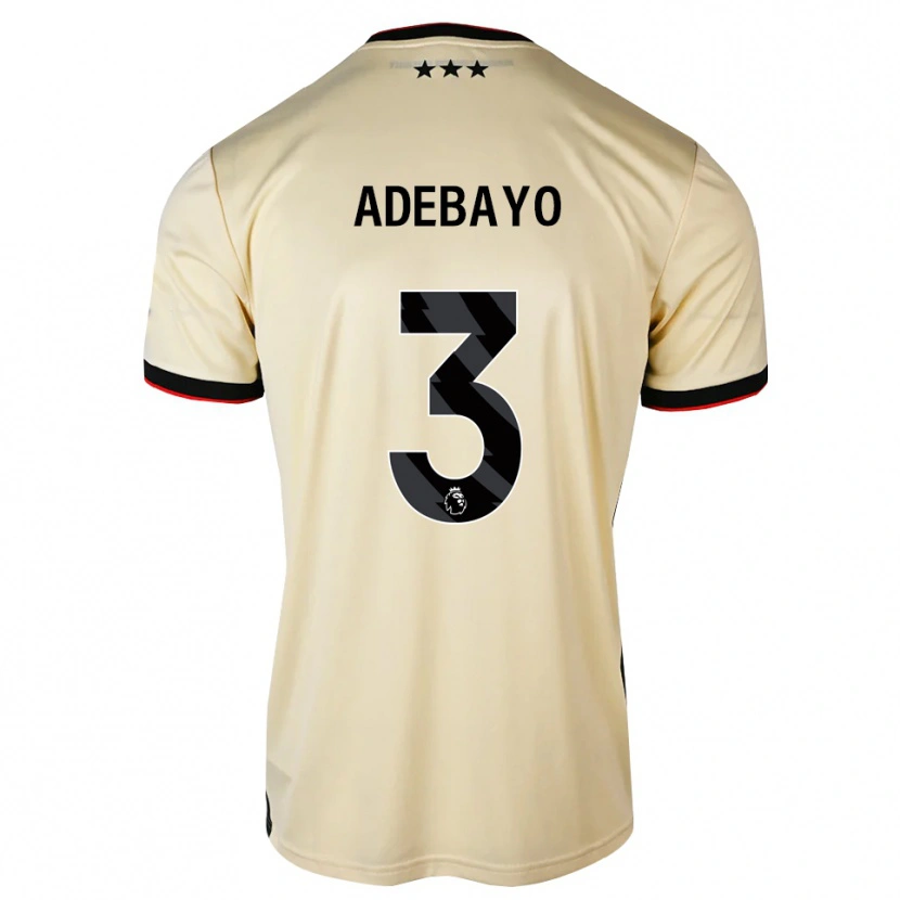 Danxen Mann Praise Adebayo #3 Lemonchiffon Svart Rød Bortetrøye Drakt Trøye 2026/27 Skjorter T-Skjorte