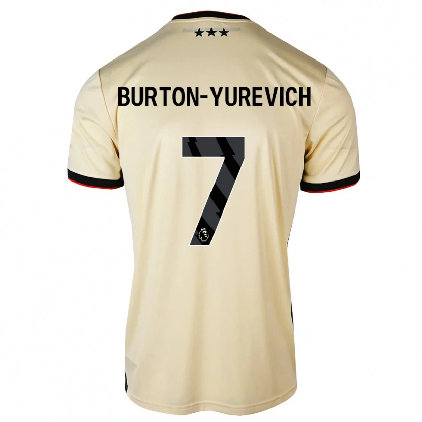 Danxen Mann Roman Burton-Yurevich #7 Lemonchiffon Svart Rød Bortetrøye Drakt Trøye 2026/27 Skjorter T-Skjorte