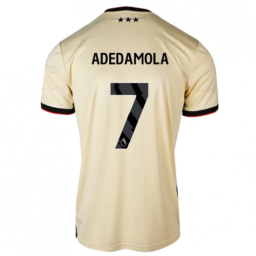 Danxen Mann Joel Adedamola #7 Lemonchiffon Svart Rød Bortetrøye Drakt Trøye 2026/27 Skjorter T-Skjorte