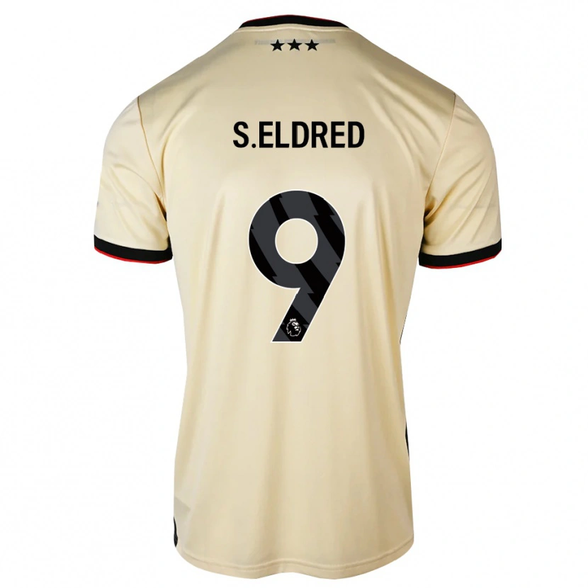 Danxen Mann Sid Eldred #9 Lemonchiffon Svart Rød Bortetrøye Drakt Trøye 2026/27 Skjorter T-Skjorte