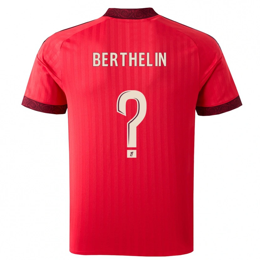 Danxen Mann Romain Berthelin #0 Burgunder Rød Hvit Bortetrøye Drakt Trøye 2026/27 Skjorter T-Skjorte