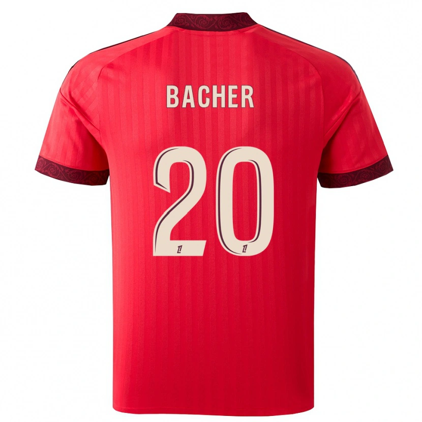 Danxen Mann Felix Bacher #20 Burgunder Rød Hvit Bortetrøye Drakt Trøye 2026/27 Skjorter T-Skjorte