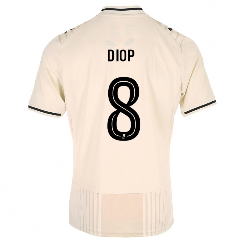 Danxen Mann Mouhamed Diop #8 Oldlace Svart Antiquewhite Bortetrøye Drakt Trøye 2026/27 Skjorter T-Skjorte