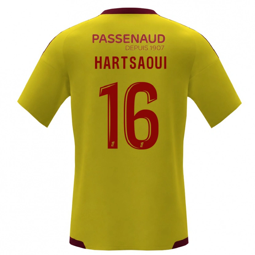 Danxen Mann Bilel Hartsaoui #16 Gul Rød Grønn Bortetrøye Drakt Trøye 2026/27 Skjorter T-Skjorte