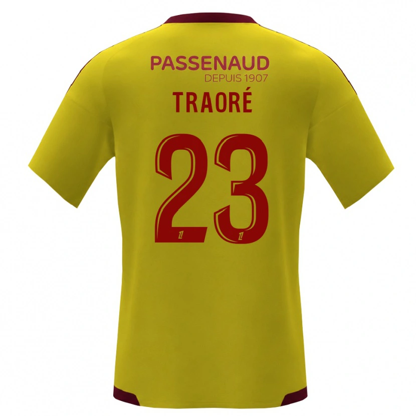 Danxen Mann Daouda Traoré #23 Gul Rød Grønn Bortetrøye Drakt Trøye 2026/27 Skjorter T-Skjorte
