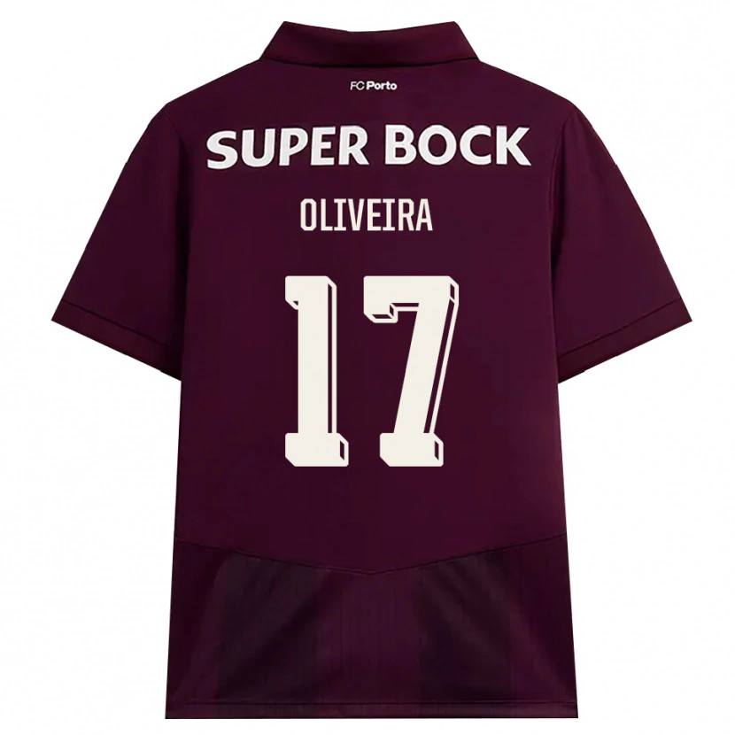 Danxen Mann Rodrigo Oliveira #17 Burgunder Hvit Bortetrøye Drakt Trøye 2026/27 Skjorter T-Skjorte