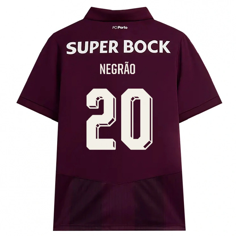 Danxen Mann Maria Negrão #20 Burgunder Hvit Bortetrøye Drakt Trøye 2026/27 Skjorter T-Skjorte