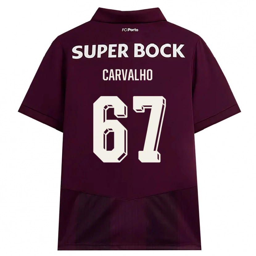 Danxen Mann Guilherme Carvalho #67 Burgunder Hvit Bortetrøye Drakt Trøye 2026/27 Skjorter T-Skjorte