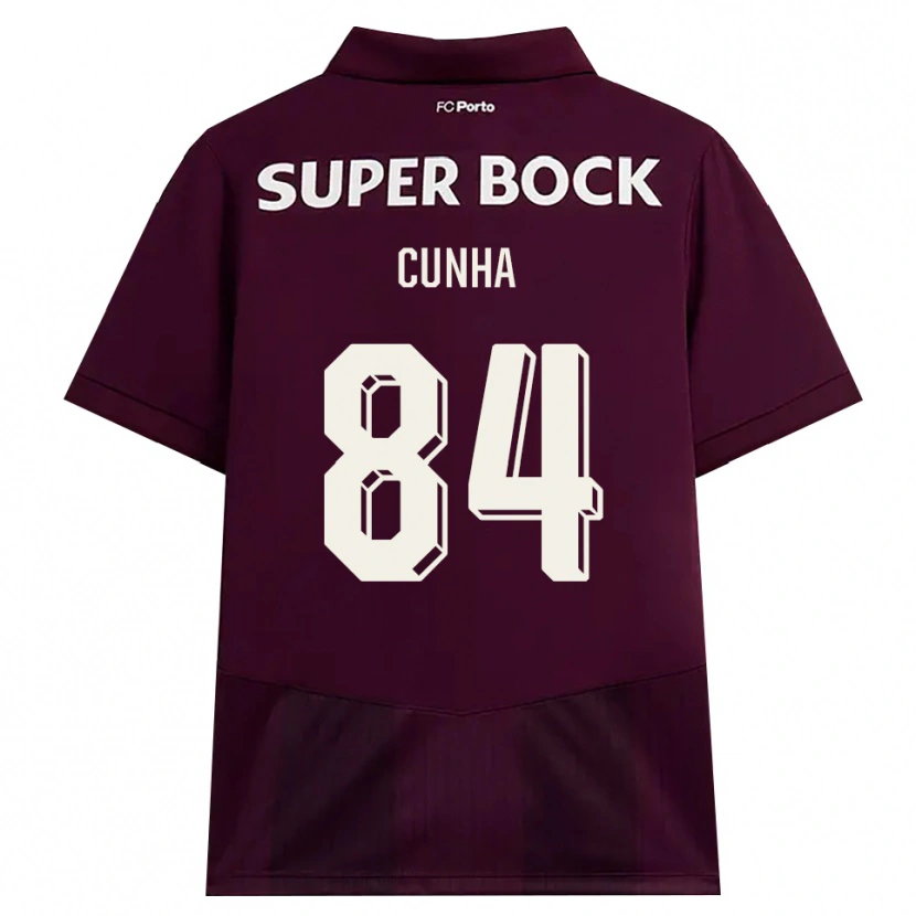 Danxen Mann Martim Cunha #84 Burgunder Hvit Bortetrøye Drakt Trøye 2026/27 Skjorter T-Skjorte