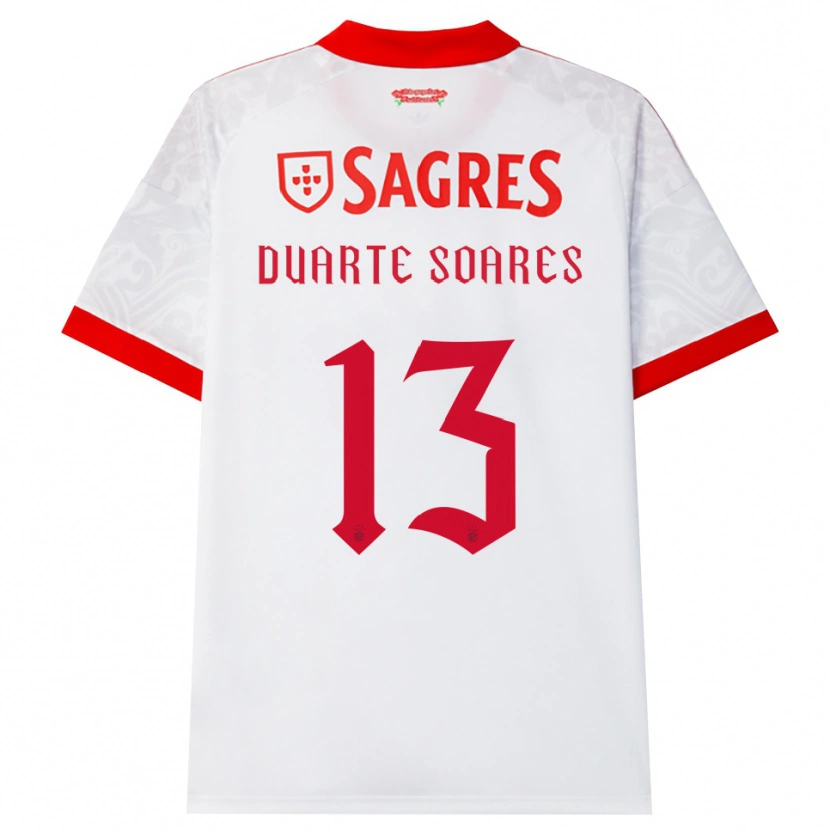 Danxen Mann Duarte Soares #13 Hvit Rød Gul Bortetrøye Drakt Trøye 2026/27 Skjorter T-Skjorte